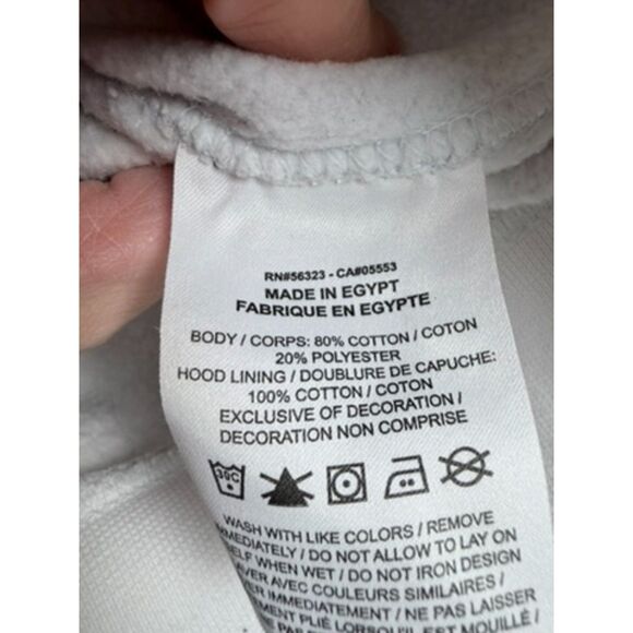 Men NIKE All Over Print White Gray Hoodie Sweatshirt Medium Hooded - Picture 4 of 6